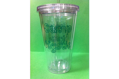 NEW! Tumbler Cups - $8.00 Plastic insulated cup with straw and lid. Clear w/ Camp Mystic, blue w/ Kiowa,or red w/ Tonk design.